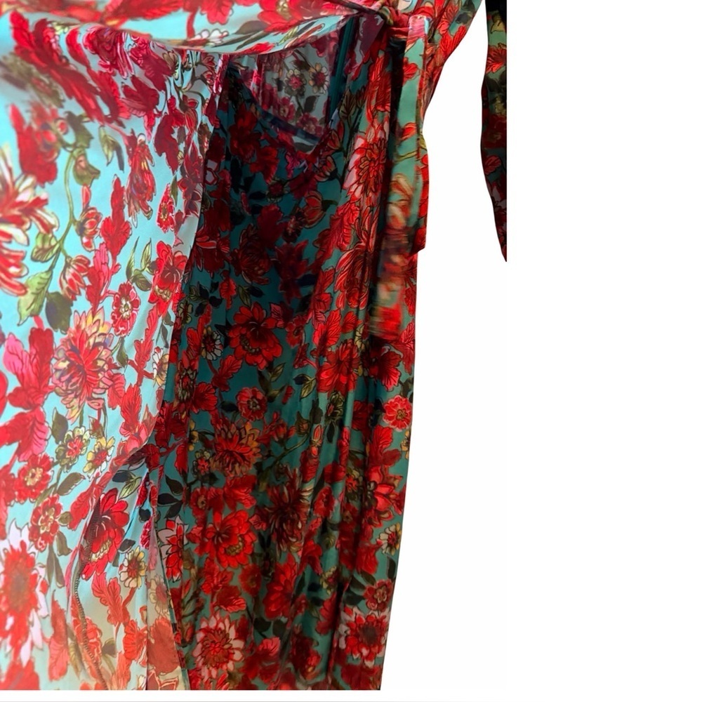 Talbots Petite Romantic Floral Side-Tie Midi Dress | 12P 🌸 - Picture 9 of 16
